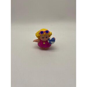 2008 Fisher-Price Little People Pink Beach Girl Figurine: Toddler Educational